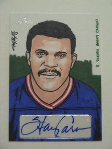 2013 Leaf Masterworks Sketch Sketch Harry Carson NY Giants Auto 1/1 - Picture 1 of 2