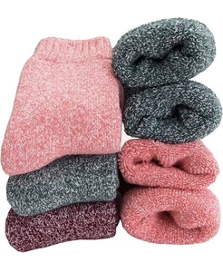 Calcetines de lana súper gruesos Yoicy para mujer - Calcetines cómodos informales de invierno paquete de 3 - Imagen 1 de 5