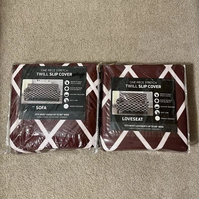 Great Bay Home 1 PC Stretch Slipcovers for Sofa up to 96” and Loveseat up to 68” - Image 1 of 4