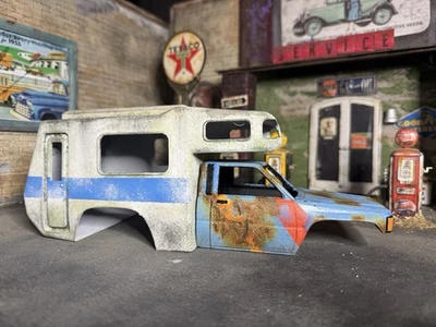 1:24 Scale 3D Printed Toyota Camper Rc Body scx24-Trx4m Custom Painted Rust - Image 1 of 4