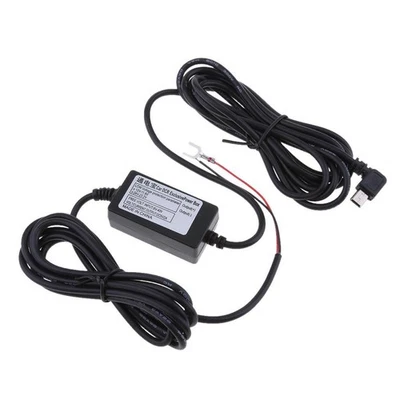 Auto Dash Cam Hardwire Kits 8/36V Zu 5V 3A Mini USB Links Biegen Adapter Kabel - Image 1 of 3