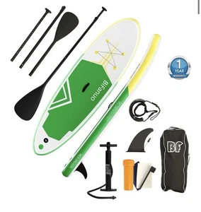 Paddle Board NEW! Green Yellow White. 9.5'x31"x6" Bifanuo SUP SP1008 - Picture 1 of 10