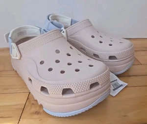 Crocs Hiker Xscape Color Block Platform Women Clog Slingback Sz W9/M7 BEIGE NEW - Picture 1 of 7