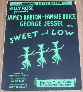 Cheerful Little Earful Sweet and Low Fanny Brice 1930 Theater Sheet Music - Picture 1 of 1