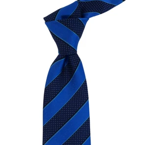 $250 NWOT Canali Textured Blue Solid Silk Neck Tie Italy 3.25W defect - Picture 1 of 4