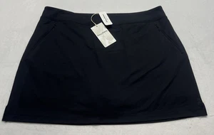 NWT Tommy Bahama Aubrey Islandzone Skort Skirt XL Tennis Pickelball Black - Picture 1 of 13