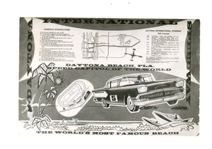 Seltene RPPC Daytona Speedway Werbepostkarte Daytona Beach, Florida um 1950 - Bild 1 von 2