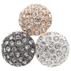 3pcs Small Crystal Rhinestone Buttons Decorative Circle Rhinestone Buttons - Picture 1 of 12