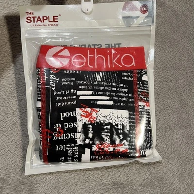 Calzoncillos boxer Ethika para hombre 2XL negros rojos blancos ropa interior ajustada nueva sellada Foto 1 de 4
