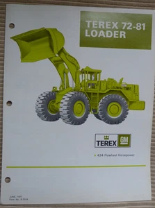 Terex 72-81 Loader 1971 UK Market Sales Prospekt - Bild 1 von 1
