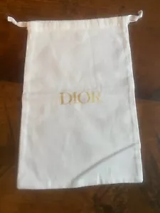 EMPTY White DIOR Dust Gift Bag Scarf belt Jewelry Drawstring top 13 x 8.5” Pouch - Picture 1 of 7