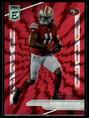 2024 Donruss Elite #41 Brandon Aiyuk Aspirations Shimmer #/875 - Image 1 of 2