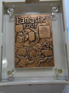 4 OZ FANTASTIC FOUR BRONZE MINT CARD BAR 1996 MARVEL VERY RARE COA SHARP #C-65 - Picture 1 of 4
