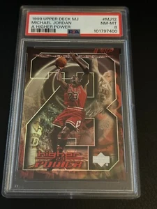 1999-00 Upper Deck MJ #MJ12 Michael Jordan - A Higher Power PSA 8 - Picture 1 of 2
