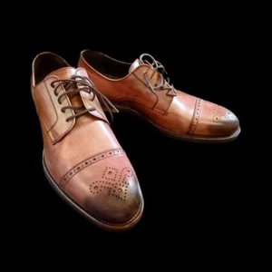 Men's Johnston Murphy Ashford Cap Toe Brown Size 12M - Picture 1 of 3