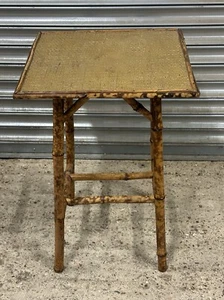 An Attractive Antique Victorian Bamboo Side Table Or Lamp Table / Plant Stand - Picture 1 of 11