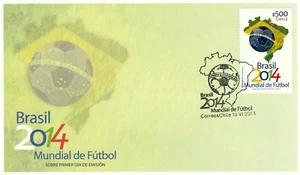 Chile 2014 FDC Brazil Football World Cup - Picture 1 of 2