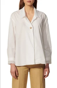 Sandro Paris Women's Shirt Size 3 / M Lace Collar SFPCM00413 - Picture 1 of 10