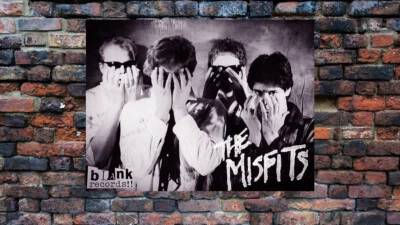 Misfits band photo poster display '78 era 24"w x 18"h Samhain Metallica - Image 1 of 2