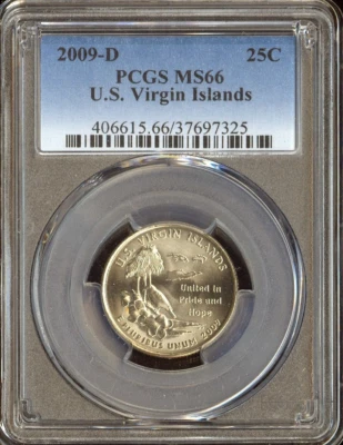 2009-D US Virgin Island Quarter 25c PCGS MS66 Business - Image 1 of 2