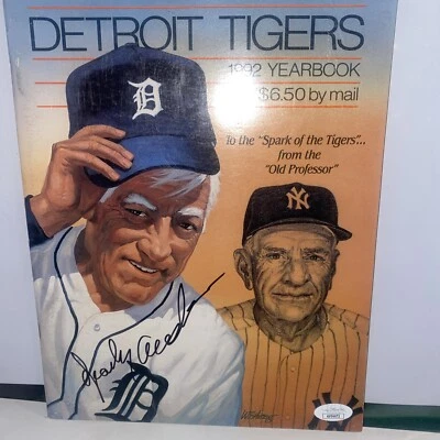 Sparky Anderson autographed 1992 Detroit Tigers yearbook JSA COA - Image 1 of 4