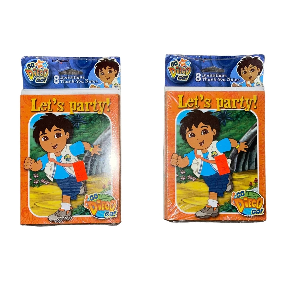 Nuevo en Paquete Tarjetas de Agradecimiento Invitaciones Fiesta Cumpleaños American Greeting Go Diego Go Paquete de 2 Foto 1 de 3