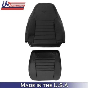 1999-2004 For Ford Mustang GT Leather Driver Side Seat Covers Dark Charcoal - Picture 1 of 13