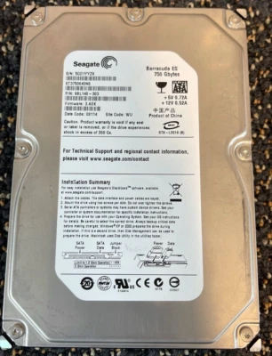Seagate ST3750640NS 9BL148-303 FW:3.AEK WU 750gb 3.5" Sata HDD - Image 1 of 4