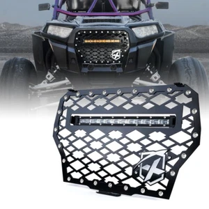 Rejilla de malla de acero con barra de luz LED de 14" para 17-18 Polaris RZR XP 1000 Turbo - Imagen 1 de 7