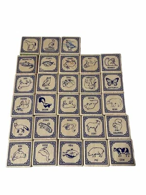Uncle Goose Dutch Wooden Letter Blocks ABCs Animals 28 Lot Homeschool Toys - Image 1 of 4