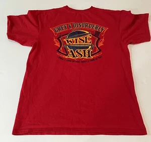 Grey & Disorderly Men's Casual Red Short Sleeve Crew Neck Wise - Free Shipping - Picture 1 of 5