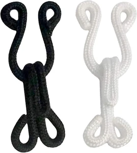 40 Pairs Latch Sewing, White and Black Hook and Eye Sewing Large Covered Hook - Picture 1 of 7