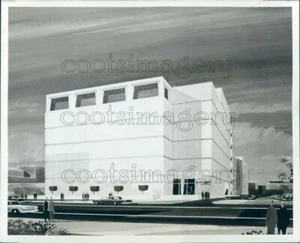 1964 Press Photo Architectural Drawing Southern Bell Building West Palm Beach - Picture 1 of 2