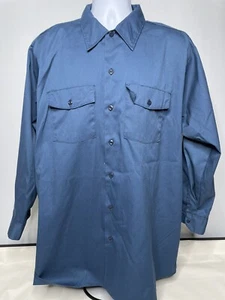 Dickies Mens 17 Work Shirt Long Sleeve Navy 17.5 X 33 - Bild 1 von 9