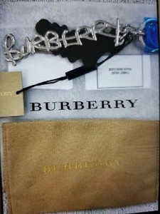 BURBERRY KEYCHAIN PURSE CHARM DOODLE TEXT METAL BAG RARE NWT AUTHENTIC - Picture 1 of 11