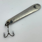 Vintage Hopkins No = EQL 4  Silver Hammered-Texture Casting Lure - 4.5 Inches