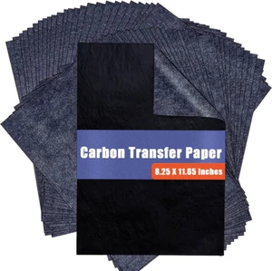 Carbon Paper for Tracing Graphite Transfer-Paper 60 Pcs Black Graphite Strong - Picture 1 of 7