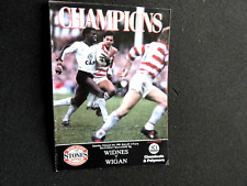 Rugby League Widnes v Wigan  3rd February  1990