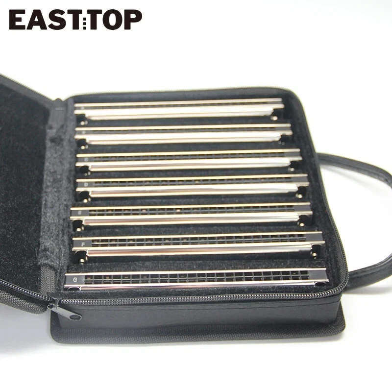 EASTTOP Tremolo Harmonica Set Professional 24Hole Mouth Organ Harmonica Set US - Image 1 of 4