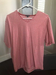 Sons of Intrigue Mens Size XL Pink Striped Short Sleeve Shirt - Picture 1 of 4