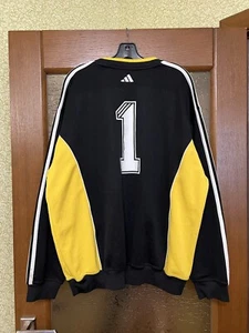 RARE 1999 ADIDAS #1 GOALKEEPER VINTAGE SOCCER FOOTBALL SWEATSHIRT JERSEY SIZE XL - Picture 1 of 9