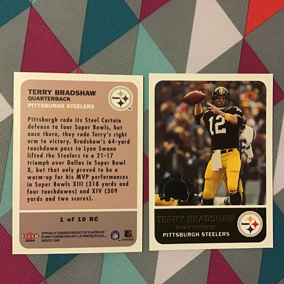 Terry Bradshaw Steelers 2000 Fleer Greats of the Game Retrospection Collection - Image 1 of 1