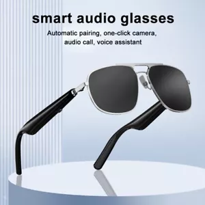 Bluetooth Glasses, Sunglasses Voice Control Open Ear Listen to Music Calls - Picture 1 of 6