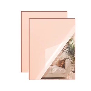 Rose Gold Mirror Acrylic Sheet - 12x16 inches 2 Pieces | 1/8" Thick High-Glos... - Picture 1 of 7