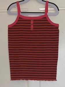 Girls Pink Stripe TU Vest Top Age 10 Years - Fantastic Condition - Picture 1 of 3