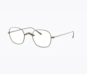 Oliver Peoples CARLES OV 1270T Retro Antique Gold Brass Eyeglasses Saddle Bridge - Picture 1 of 9