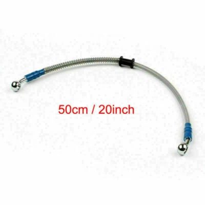 50cm/20" M10 Brake Oil Hose Line Banjo Fitting Stainless Steel End SG A Foto 1 de 2