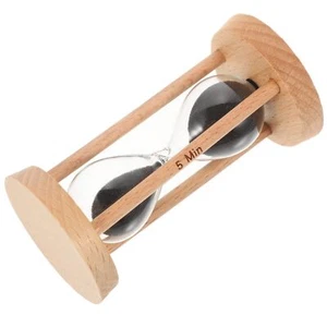 BESTonZON Hourglass Timer Mini Sandglass 5 Minute Hourglass Baking Timer Wood... - Picture 1 of 10