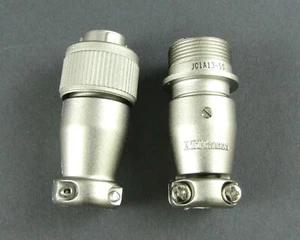 ITT Kanonensteckverbinder 5 Lötkontakte JC6A13-5P & JC1A13-5S - Bild 1 von 3