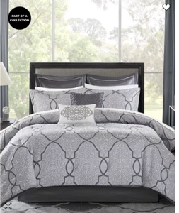 Madison Park Anouk 12-PC. Jacquard Comforter Set, Silver, King - Picture 1 of 5